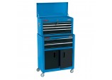 Combined Roller Cabinet and Tool Chest, 6 Drawer, 24”, Blue