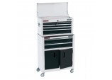 Combined Roller Cabinet and Tool Chest, 6 Drawer, 24”, White