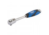 60 Tooth Micro Head Reversible Soft Grip Ratchet, 1/4” Sq. Dr.