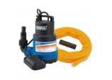 Submersible Clear Water Pump Kit with Layflat Hose & Adaptor, 125L/Min, 5m x 25mm, 350W