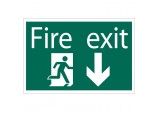 Fire Exit Arrow Down’ Safety Sign