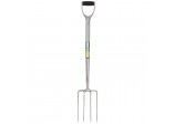 Extra Long Stainless Steel Garden Fork with Soft Grip